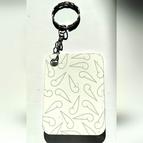 NEW Handmade Keychain Bag Tag! Italian Wood ArtDeco9. "I LOVE My Bag" Wood Heart - Picture 2 of 6